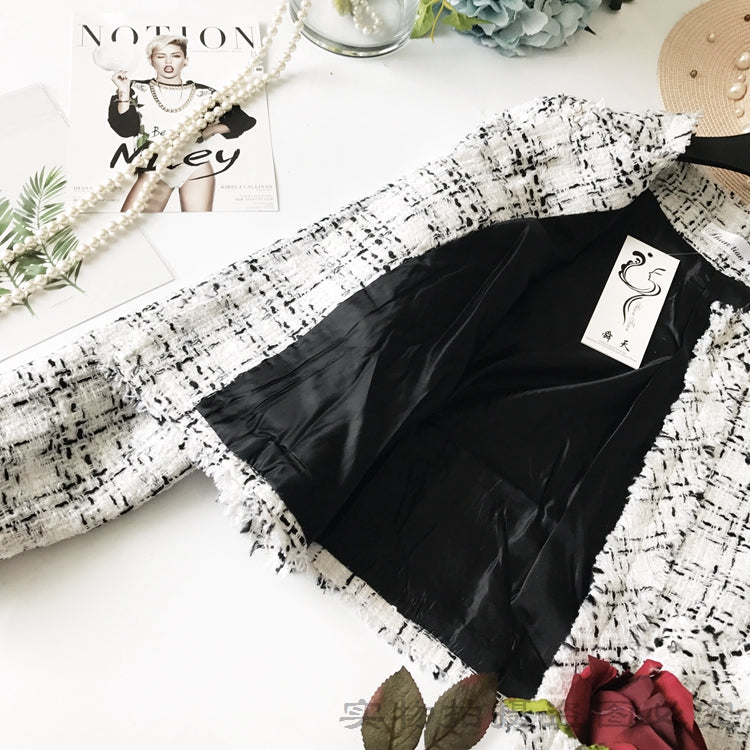 Small fragrant clothes tweed coat women's versatile slim top fashion short  1646