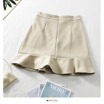 Ruffled short Hip Wrap Skirt for women  2532