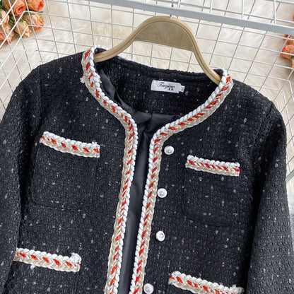 High end small fragrance celebrity tweed coat  1656