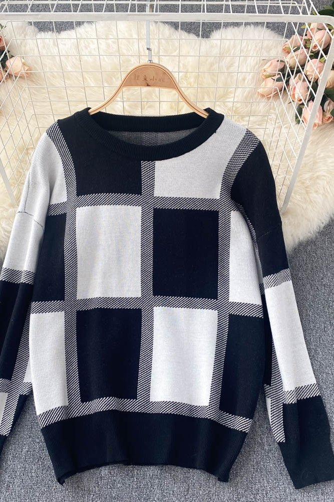 Lazy Pullover Sweater female design sense minority  1619