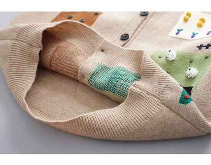 Vintage, turtleneck cardigan, Autumn/winter, new, loose, lazy style, student sweater coat  1400