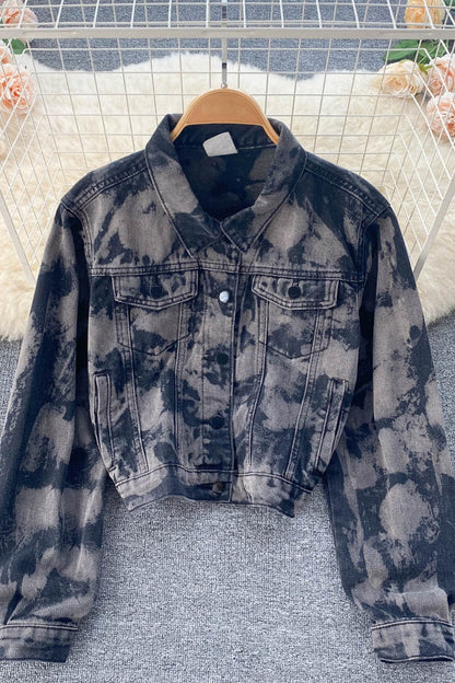 Denim jacket versatile Jacket Top  1524