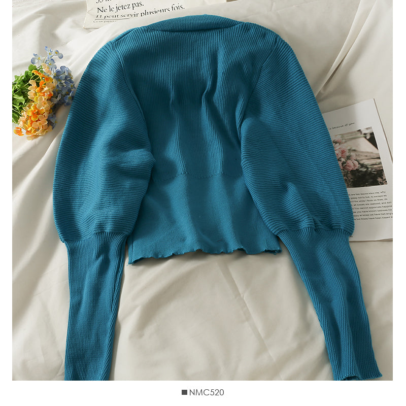 New long sleeve versatile tight solid bottomed top  1833