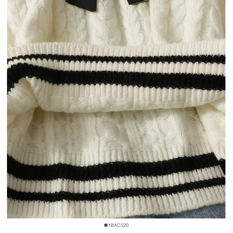 Sweater women's autumn loose and thin linen pattern sweater  1896