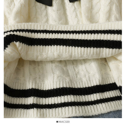 Sweater women's autumn loose and thin linen pattern sweater  1896