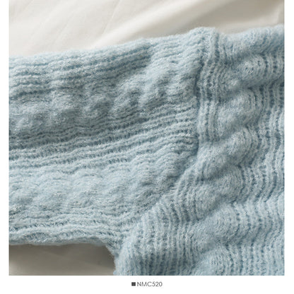 Sweet wind three-dimensional flower single breasted cardigan sweater female  1705