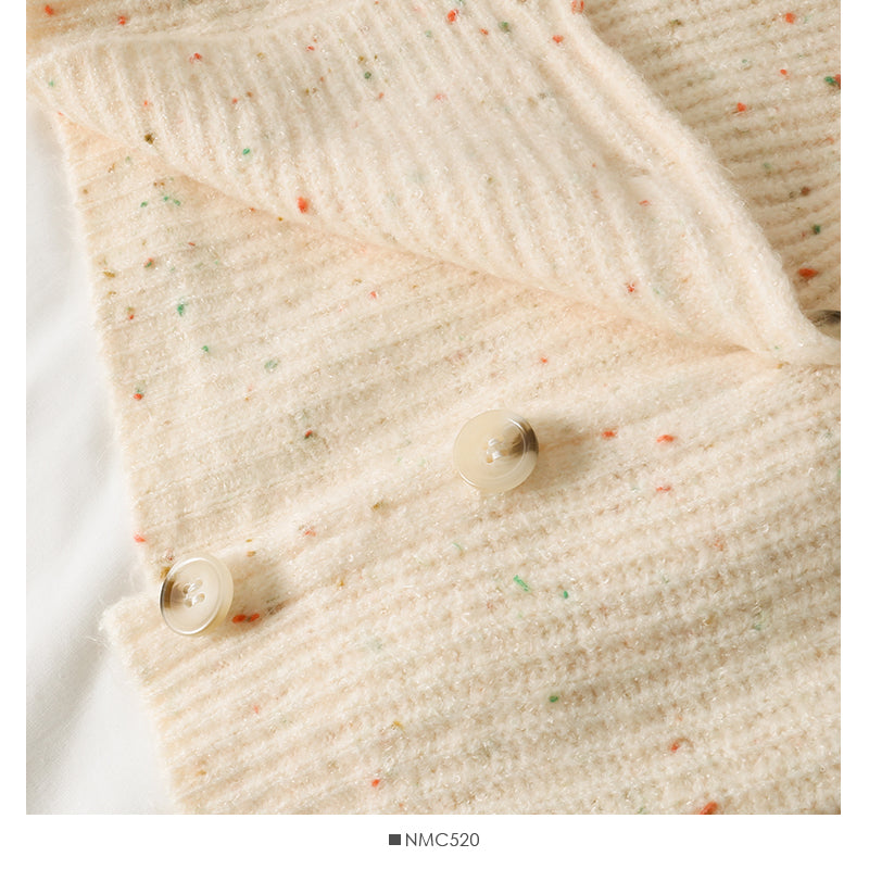 Korean retro medium length single breasted long sleeved sweater  1867