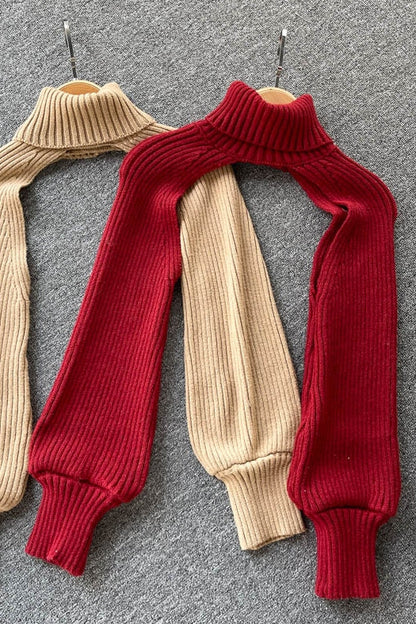 Autumn and winter design hanging neck Knitted Top  1581