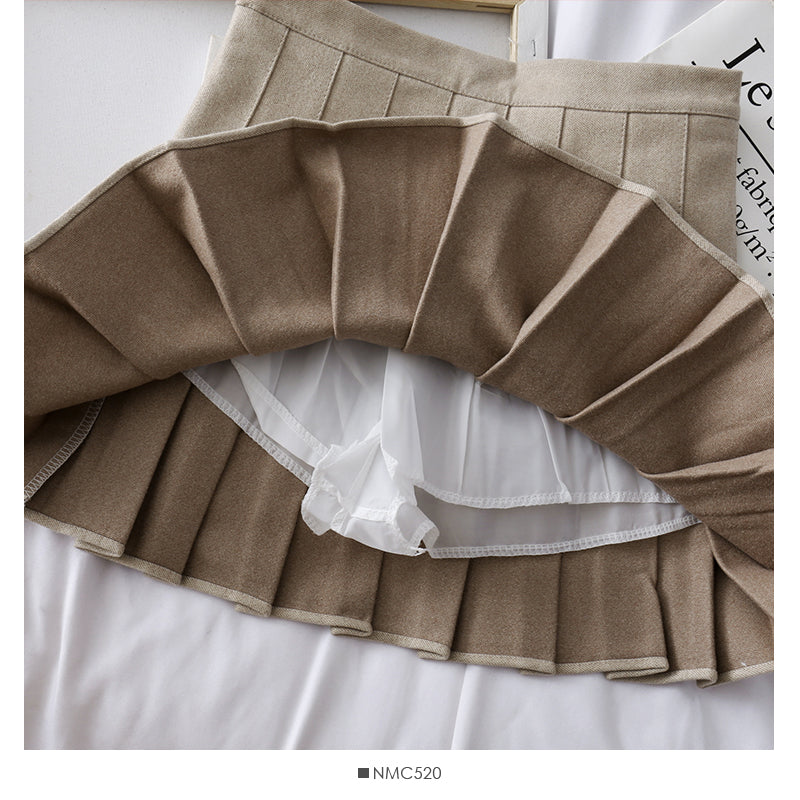 Light proof thin black A-line skirt  2517