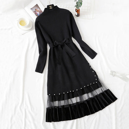 Age reduction suit two piece Pullover temperament knitted dress knee length skirt children  2172