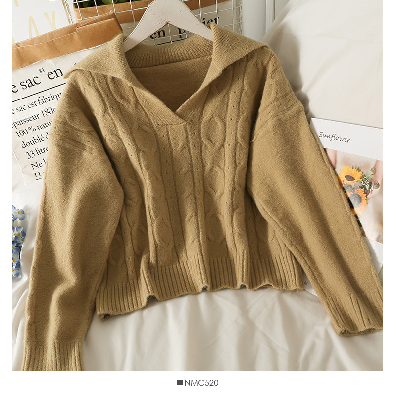 Sweater Korean slim pure color top  1917