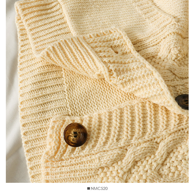 Sweater coat women's new single breasted cardigan V-Neck Sweater  1837