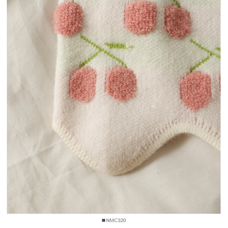 Women's autumn bound Beaded loose thin sweater with wavy edge  1747