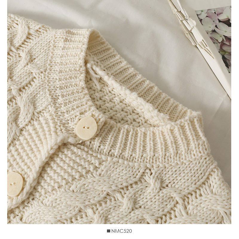 Sweater long sleeved sweater linen short top  1775