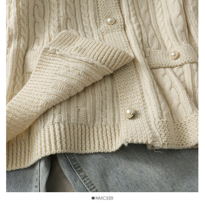 Sweater women's autumn linen long sleeve sweater  1734