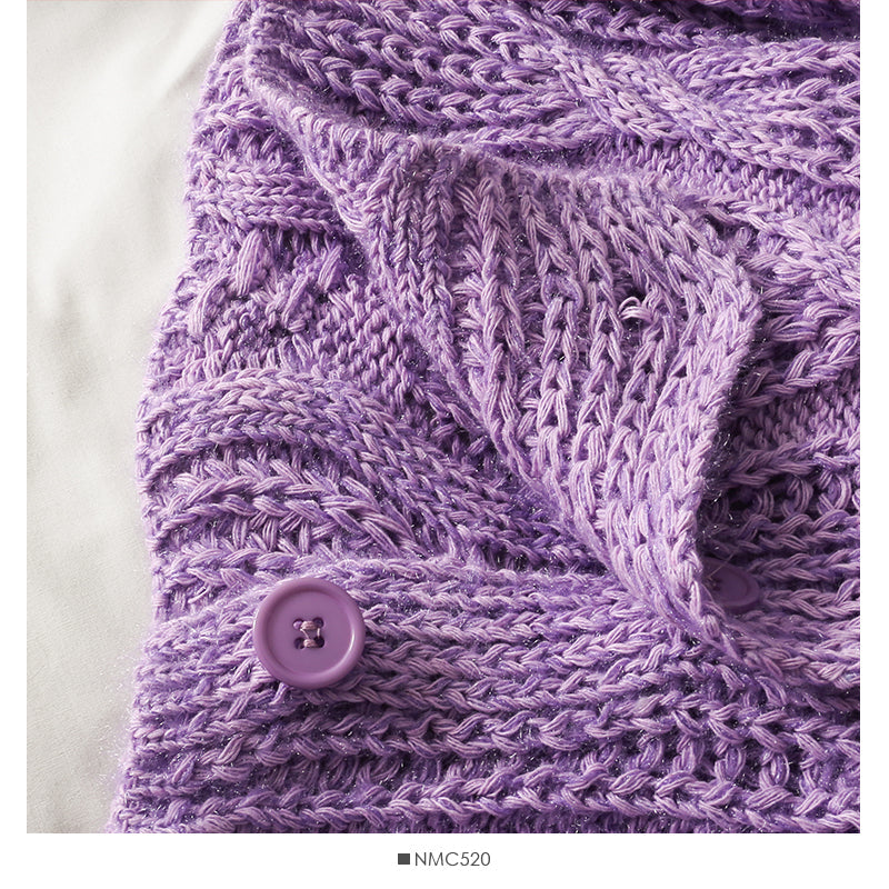 Jacquard sweater women's loose and thin solid color sweater  1741