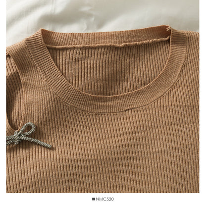Women's autumn decoration thin round neck sweater  1992