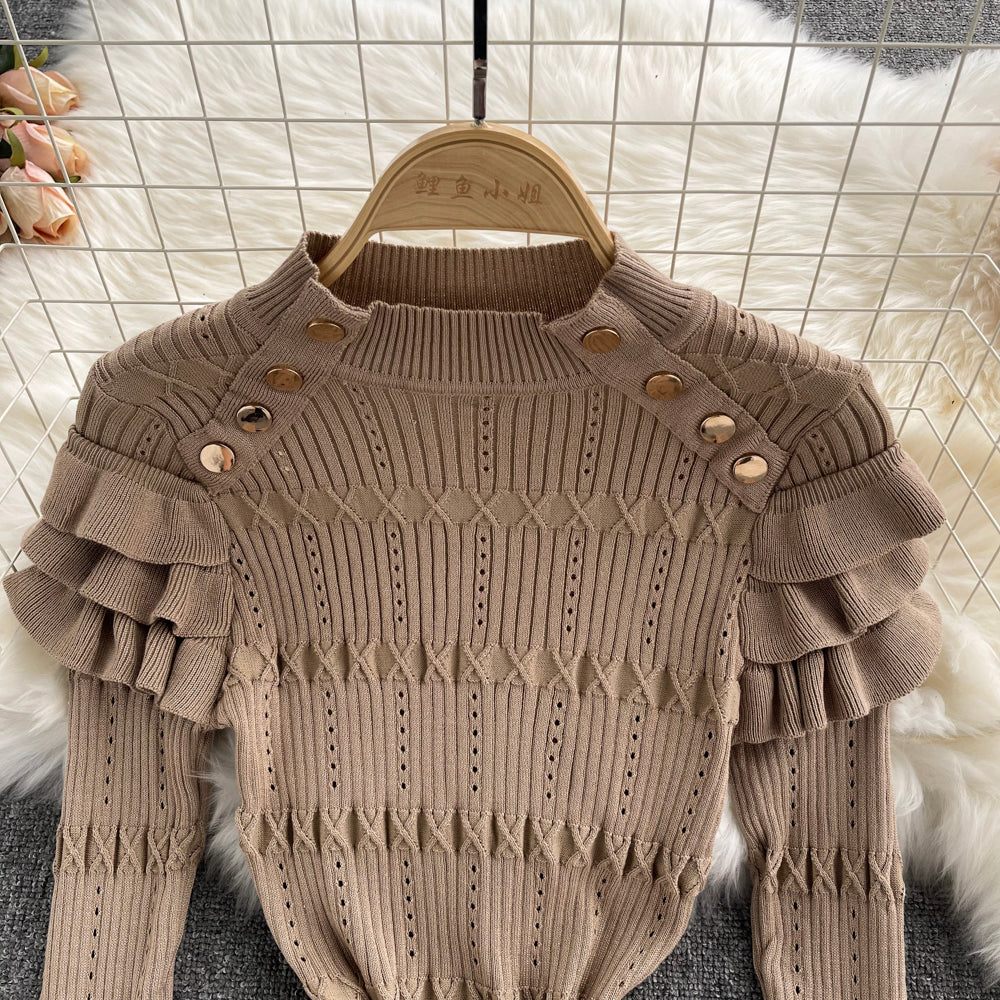 Design sense: Slim French foreign style sweater  1616