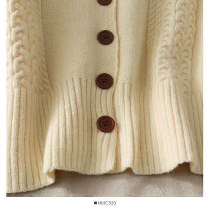 Sweater coat women's autumn long sleeve versatile slim knit  1987