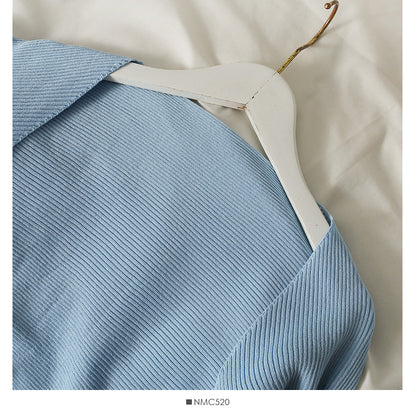 Early autumn Knitted Blouse new French shawl half  1693