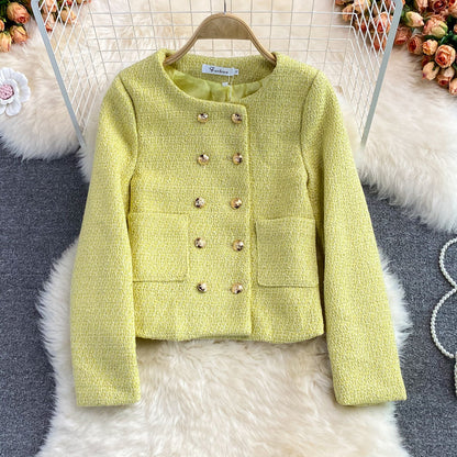 Small fragrance coat women's new short style temperament  1640