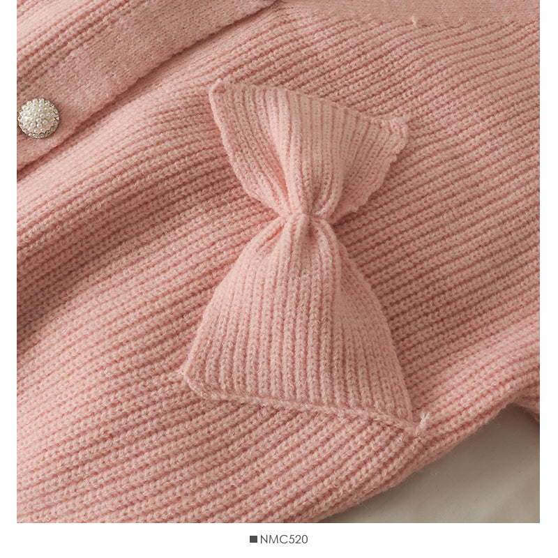 New sweet bow decorative thin sweater  1901