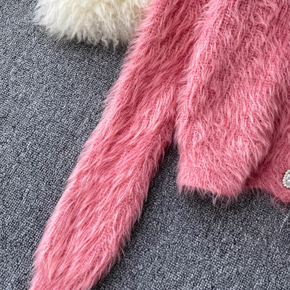 Gentle and lazy style new Mohair knitting  1605