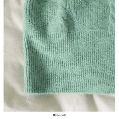 Sweater women's new wave edge V-neck single breasted cardigan  1873