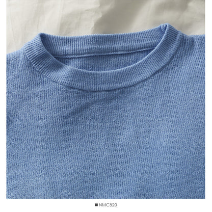 Mesh stitching loose and slim long sleeve Pullover Sweater  1817