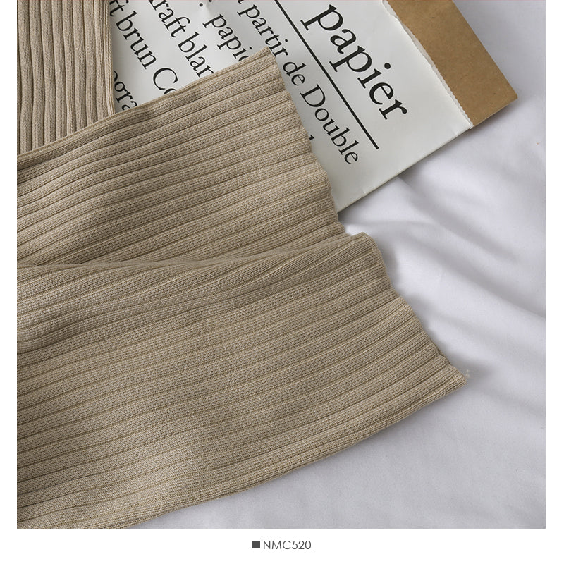 Hanging neck fake two-piece Sweater Top + high waist hanging wide leg pants  1728