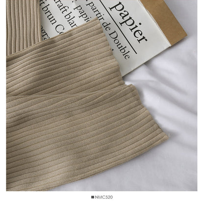 Hanging neck fake two-piece Sweater Top + high waist hanging wide leg pants  1728