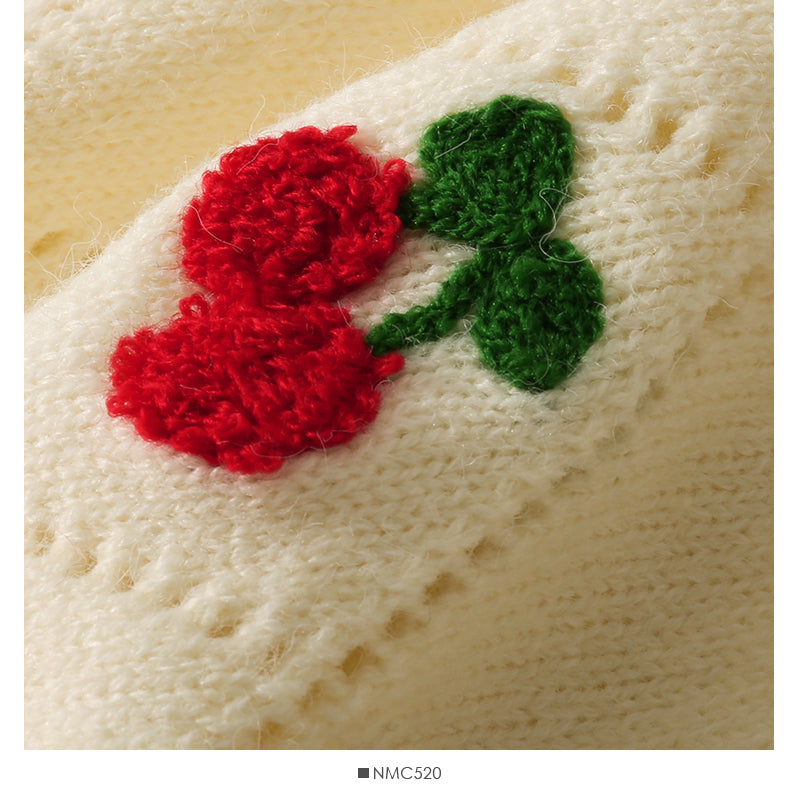 Cute cardigan cherry sweater  1481