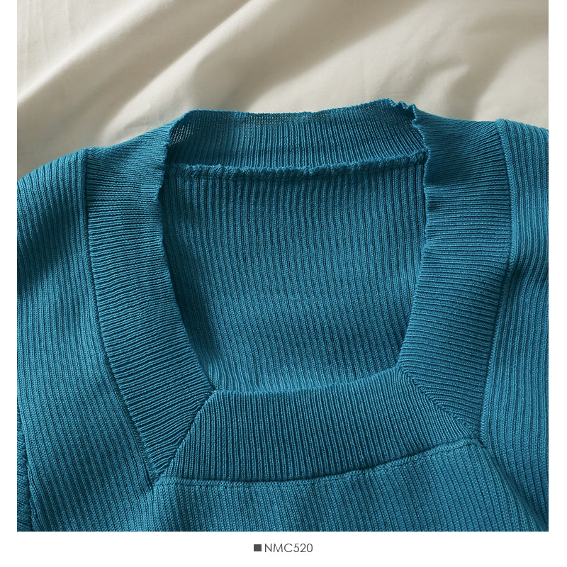 New long sleeve versatile tight solid bottomed top  1833