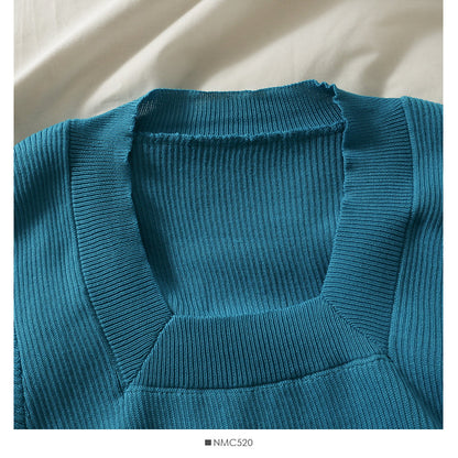 New long sleeve versatile tight solid bottomed top  1833