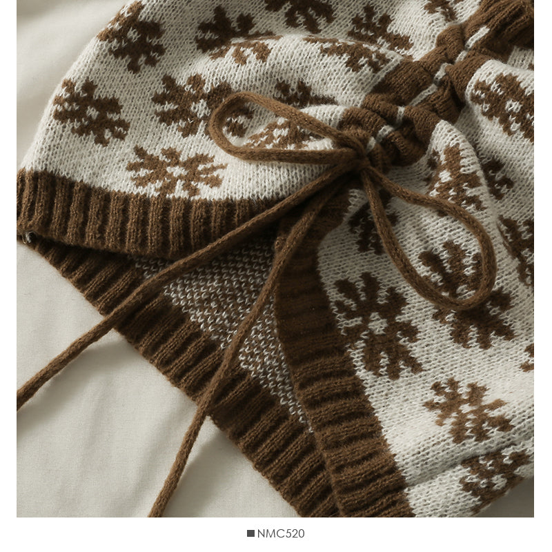 Design sense round neck long sleeve Pullover Sweater with suspender inside  1797