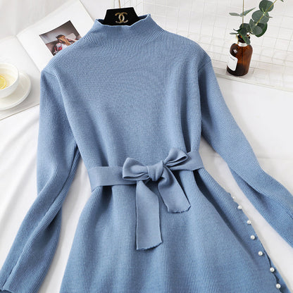 Age reduction suit two piece Pullover temperament knitted dress knee length skirt children  2172