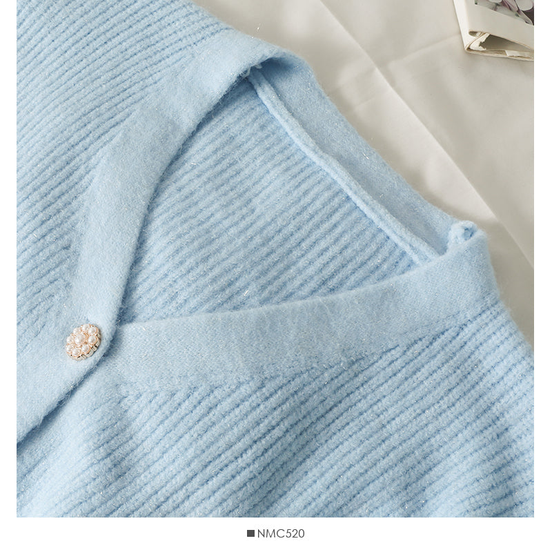 Han Fan loose and thin three button single breasted cardigan sweater  1784