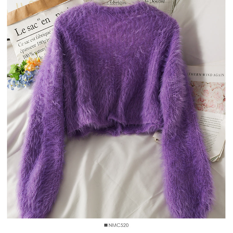 Low neck sweater women's autumn versatile long sleeved sweater  1751