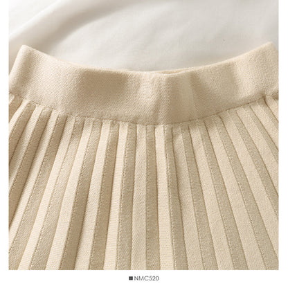 Waist slim knit A-line skirt women's versatile short skirt  2502