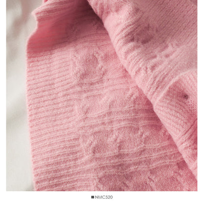 Sweater women's Linen single breasted V-neck  1858