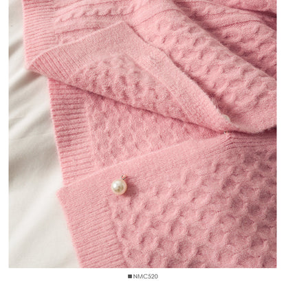 Sweater women's Plaid loose thin solid color sweater Korean V-neck  1884