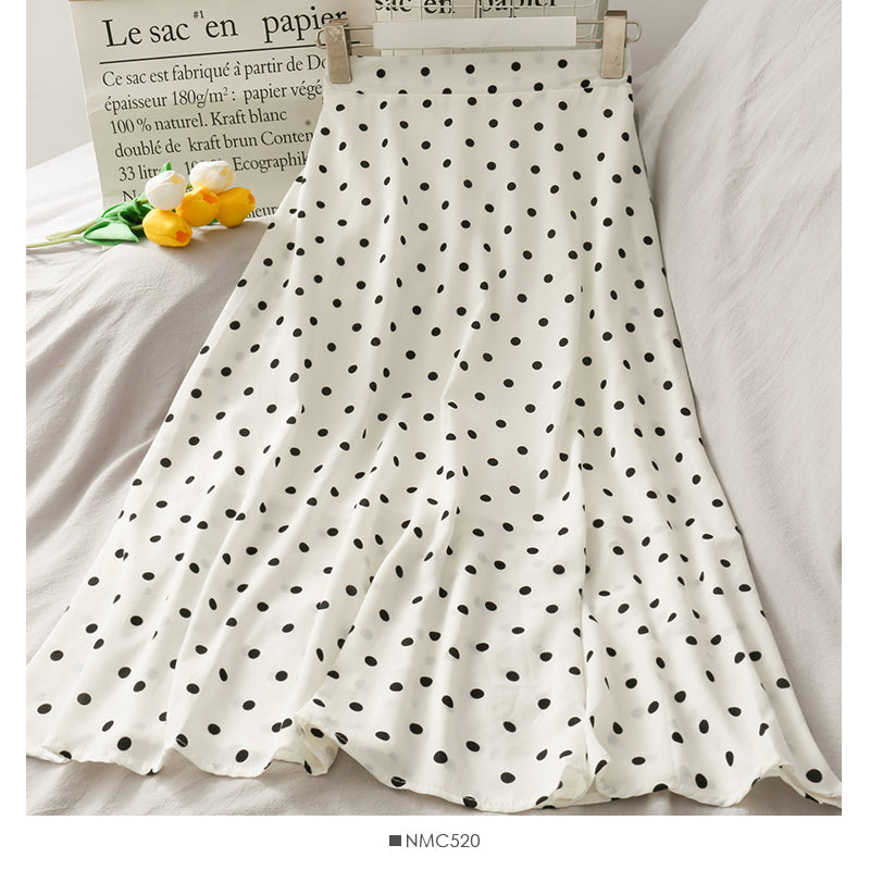 High Waist Hip Wrap Skirt medium length small floral large swing skirt  2504