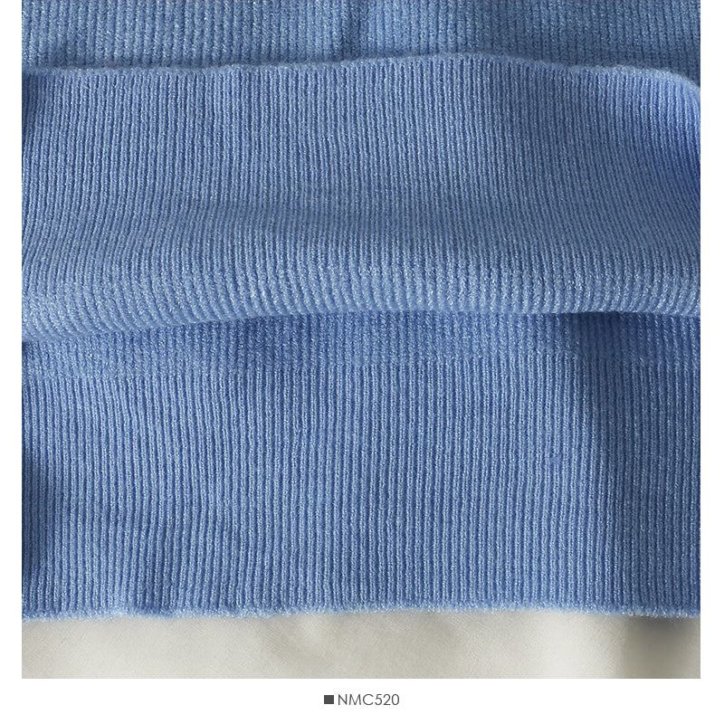 Mesh stitching loose and slim long sleeve Pullover Sweater  1817