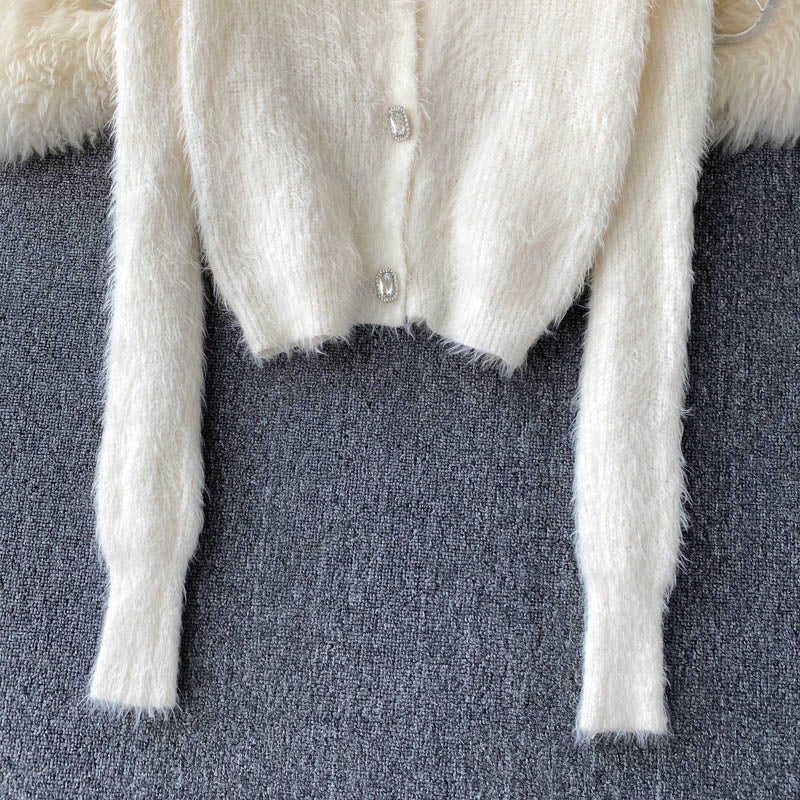 Gentle and lazy style new Mohair knitting  1605