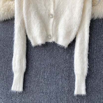 Gentle and lazy style new Mohair knitting  1605