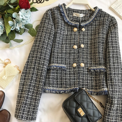 Autumn and winter new women's small fragrant clothes woven tassels  1648