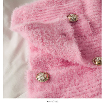 Sweater women's  new V-neck single breasted cardigan  1923