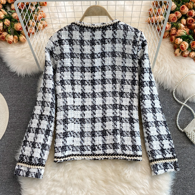 Retro small fragrance coat for women in autumn and winter  1631
