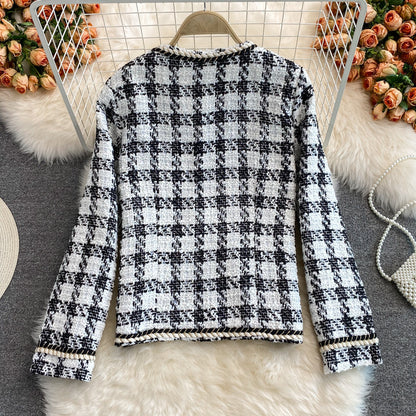 Retro small fragrance coat for women in autumn and winter  1631