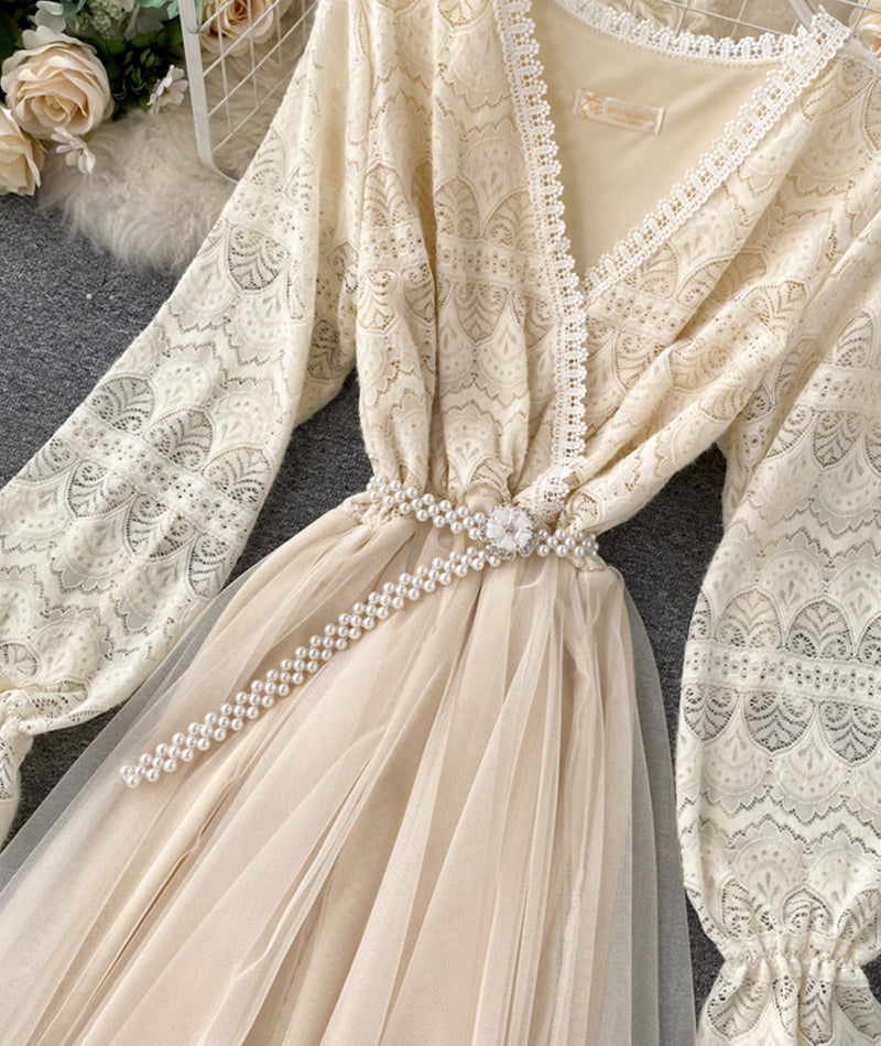 Blue tulle long prom dress blue evening dress  971